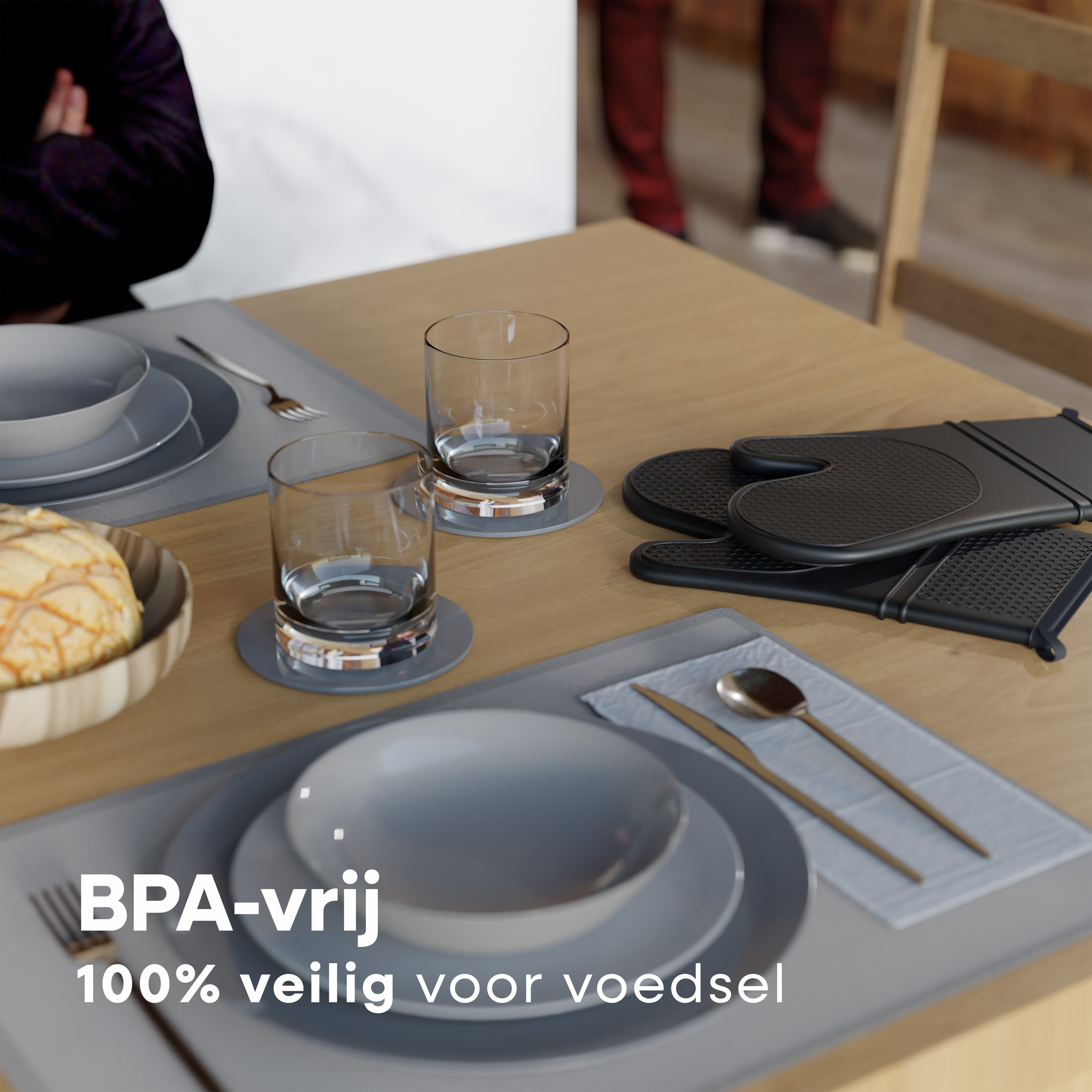 KitchenPicks Ovenwanten 2 Siliconen Stuks
