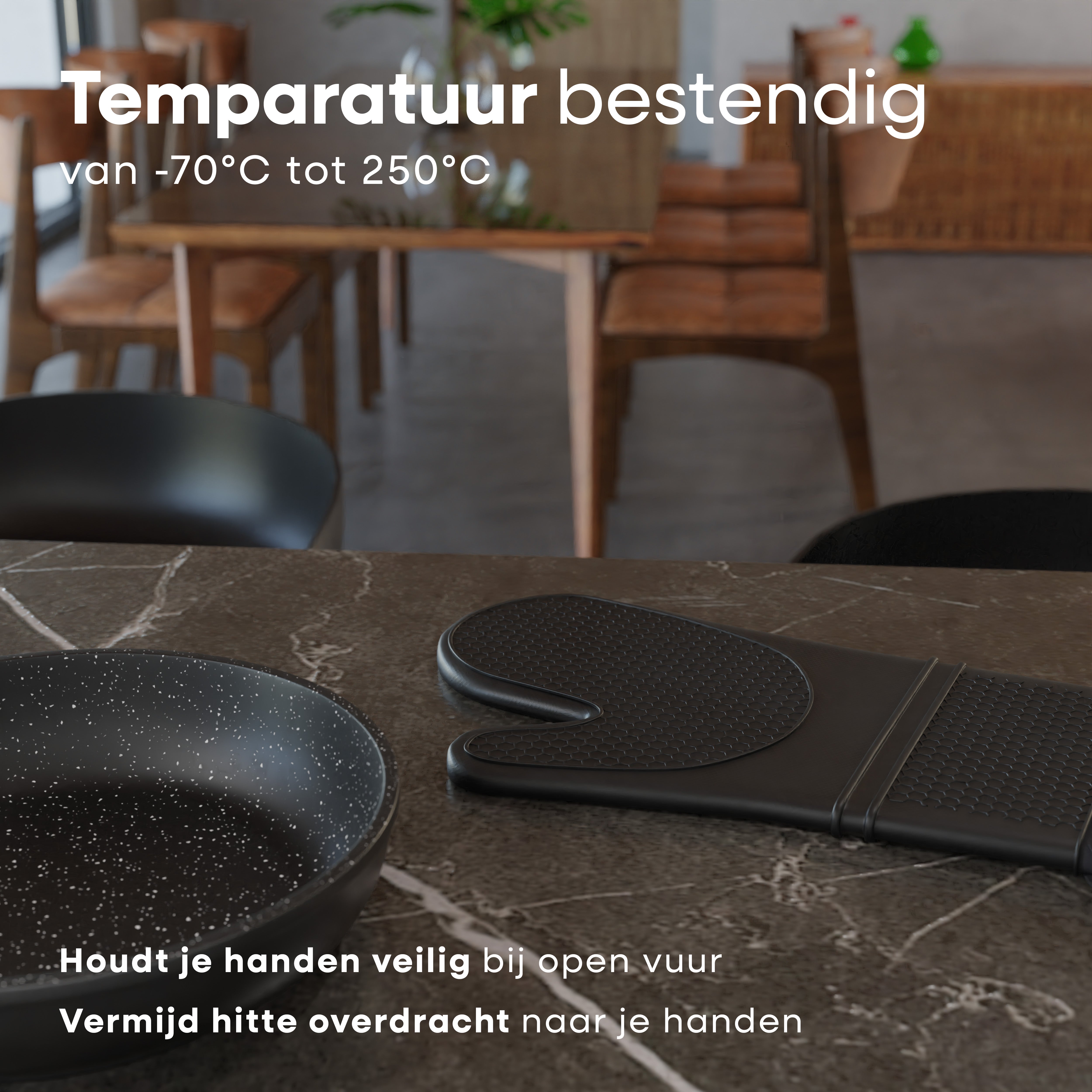 KitchenPicks Ovenwanten 2 Siliconen Stuks